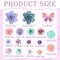 30 Pcs Flower and Butterfly Hair Clips for Women (Blue, Purple)